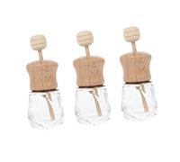 DECHOUS 9piezas Difusor De Esencial Para Aire Acondicionado De Coche Botellas De Perfume Tapa De Madera Rotativa Decoración Aromática Para Automóviles y Espacios Pequeños