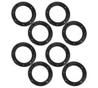 DECHOUS ABS Anillo Adaptador de Altavoz Negro 4 Pares para Coche 4 Pulgadas | Usa Puntos de Montaje Existentes, sin Cortes ni Taladros, para Coches y Camiones