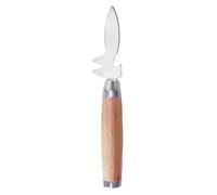 DECHOUS Acero Inoxidable Cuchillo Abre Ostras con Mango de Madera | Herramienta Portátil Antideslizante, para Vieiras y Tapas, Cocina Doméstica y Servicio de Restaurante