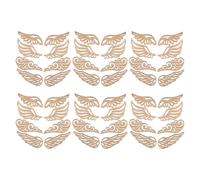 DECHOUS Alas de Ángel de Madera sin Terminar 120 Piezas 30 Unidades 1-4 para Manualidades DIY Rodajas de Madera Naturales para Pintar y Decorar Adornos Rústicos para Decoración del