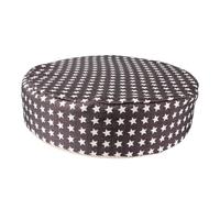 DECHOUS Almohadilla Antideslizante Redonda para Silla de Comedor Infantil Cojín Elevador de Esponja Cómodo Diámetro 32 CM Grosor 8 CM Color Café Estrellas Adecuado para Uso Doméstico