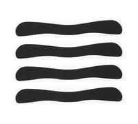 DECHOUS Almohadillas de Silicona Onduladas Negras para Injerto de Pestañas 4 Piezas Soporte Reutilizable para Extensiones Protección Anticaída y Permanente Herramienta para Salón y