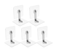 DECHOUS Anclajes para Muebles sin Taladro 5 Juegos de Protección Antivuelco para Bebés Diseño Versátil en Acrílico y Acero Inoxidable para Cómodos Armarios y Zapateros
