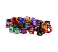 DECHOUS Anillos para Patas de Loro 4.7 Cm Cerrados, Metálicos, 50 Unidades Mezcla Colores Vivos, Bandas de Identificación para Aves Jóvenes, Palomas, Pollitos y Aves de Corral, Uso