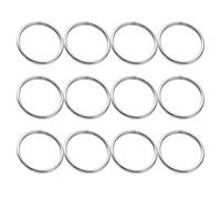 DECHOUS Aros Redondos Soldados de Acero Inoxidable 304 Diámetro Exterior 40 MM Diámetro Interior 32 MM Grosor 4 MM 12 Piezas para Manualidades Bricolaje y Accesorios Resistentes