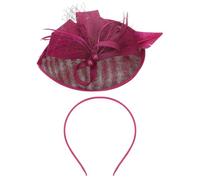 DECHOUS Banda Cabello Velo y Flores de Imitación de Lino, Accesorio Pelo de Fiesta para Mujeres en Ocasiones Obsequios y Cumpleaños