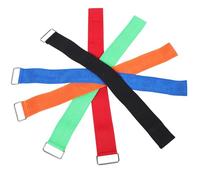 DECHOUS Bandas Elásticas para Competencia de Tres Patas 5 Piezas Multicolor Negro Rojo Naranja Azul Verde Correas Ajustables para Tobillos Juegos de Equipo al Aire Libre