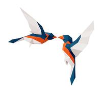 DECHOUS Bird Origami Papercraft cabeza Danimal Animales Decoraciones de pared Decoración Vintage Pared Arte Accesorios 3d Papel Hecho a Mano Importar Mermelada