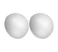 DECHOUS Bolas de Poliestireno Semiesféricas Blancas para Manualidades Media Esfera de Espuma para Decoración de 18 CM Diámetro 2 Piezas para Arreglos y Proyectos DIY