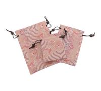 DECHOUS Bolsas para Joyería Pequeñas de Tela Satén con Cordón, 3 Piezas en Tonos Dorado Barro, Tres Tamaños para Embalaje y Almacenamiento de Accesorios Bijouterie, Ideales para Obsequio