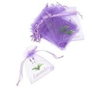 DECHOUS Bolsitas de Lavanda Vacías Cordón, Bolsas Pequeñas de Malla Translúcidas Violeta Claro, 50 Unidades para Guardar Flores Secas, Especias y Aromatizar Armarios y Cajones