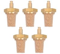 DECHOUS Boquilla Filtro de Cobre y Silenciador Neumático de Latón, 5 Piezas, Accesorio para Máquinas de Niebla y Compresores, Adecuado para Ambientes de Escenario y Reducción de Ruido
