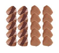 DECHOUS Borlas Triangulares Mini de Terciopelo Cristalino para Polvos Faciales y Fijadores 20 Unidades Pequeñas Doble Cinta Antideslizante para Maquillaje Profesional y Retoques Viaje