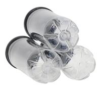 DECHOUS Botella Transparente de PVC para Almacenar 3 Balones de Tenis Tapa Negra Práctico Contenedor Portátil para Balones Deportivas Organizador Multifunción Adecuado para Tenis y