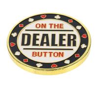 DECHOUS Botón Crupier Metálico para Póker Resistente y Práctico para Partidas Casa y Fiestas Marcador de para Jugadores Serios