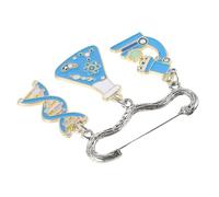 DECHOUS Broche Científico Esmaltado con Microscopio y Doble Hélice de Adn Pin de Laboratorio Resistente para Mochila Gorra y Fiestas Temáticas Accesorio Unisex para Profesores