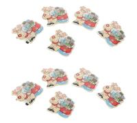 DECHOUS Broches Navideños Purpurina Diseño de Ciervo Esmaltado y Luz LED 25 Hechos de Plástico Electrónica Incorporada en Navidad Ideales para Camisas y Scrapbooking