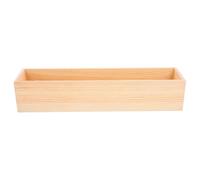 DECHOUS Caja de Madera sin Tapa 40X10X8 CM Organizador Pequeño para Manualidades y Joyero Cuadrado Caja de Almacenamiento Abierta Multifuncional para Hogar y Oficina