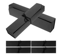 DECHOUS Caja de Obsequio para Trufas 6 Compartimentos Negra 24X55X35 CM Caja de Embalaje para Chocolates Vacía Adecuado para Obsequios y Presentación Elegante de Bombones