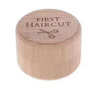 DECHOUS Caja de Recuerdos para Ñiño de Madera de Haya 5x5x3,5 Cm Caja Organizadora para Primer Corte de Pelo Fetal Portátil para Niña Almacenamiento Seguro de Recuerdos