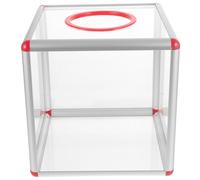 DECHOUS Caja de Sorteo Acrílica Transparente 25 Cm, Urna Electoral Cúbica para Votación y Rifas, Contenedor para Eventos Empresariales y Fiestas, Caja de Donaciones y Sugerencias