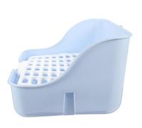 DECHOUS Caja para Conejos Esquinera Pequeña con Base Filtrante Entrenador de Baño para Animales Pequeños como Conejos Chinchillas y Cobayas Material Duradero Antifugas y Fácil Limpieza