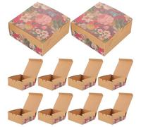 DECHOUS Cajas de Obsequio para Repostería 20 Pcs Papel Kraft Pequeñas 50 G 4 Unidades para Cupcakes Brownies Galletas Postres Uso Fiestas y Eventos
