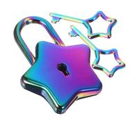 DECHOUS Candado de Bloqueo con Forma de Estrella de Aleación Ligera y Resistente con Llave para Joyero y Diario, Diseño Simple y Uso Decorativo