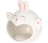 DECHOUS Casa de Cerámica Pequeña para Mascotas, Nido Refrescante para Hámster y Conejillo de Indias, Escondite Resistente para Jaula, Adecuado para Descansar y Dormir en Terrario