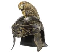 DECHOUS Casco Romano Dorado para Cosplay Casco de Soldado Romano Medieval Accesorio para Disfraces y Fiestas Temáticas Tocado Vintage Ligero y Fácil de Limpiar