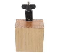 DECHOUS Cencerro de Madera Cuadrado Pequeño Bloque Musical de Percusión de Madera Maciza Instrumento de Cencerro Portátil para Batería y Presentaciones Musicales Adecuado para Músicos
