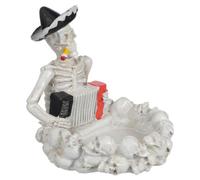 DECHOUS Cenicero Decorativo Pequeño de Resina con Diseño de Calavera para Escritorio y Exterior, Fácil de Limpiar, Adecuado para Ambientación de Halloween