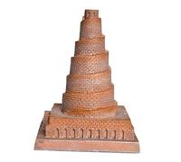 DECHOUS Centros De Mesa 1 Pc Estatua De Arte De Mesa Escultura Arquitectura Pequeña Arquitectura Modelo Estatuilla De La Arquitectura Figura De Edificio Torre De Babel 3D Mini
