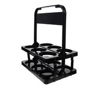 DECHOUS Cesta para Guardar Cerveza y Vino Plegable de PP Negra para 6 Botellas Asa Portátil Soporte Organizador de Cerveza Adecuado para Bares Ktv y Hogar