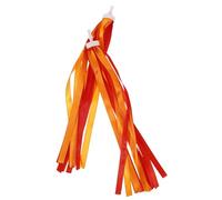 DECHOUS Cintas Decorativas para Manillar de Bicicleta Infantil Borlas de Poliéster Colores Rojo y Naranja Accesorios para Decoración de Bicicletas y Patinetes Ideales para Paseo y