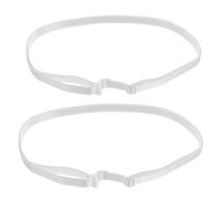 DECHOUS Cinturón Elástico Invisible Ajustable para Mujer 2 Unidades Blancas de 1 CM Cinturón Fino para Meter la Camisa sin Marcas Adecuado para Vaqueros y Prendas