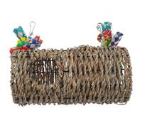 DECHOUS Columpio de Paja para pájaros domésticos, Accesorio Simple y Hermoso para Loros, Juguete Colgante para Jaula, Ideal para Entretenimiento en casa