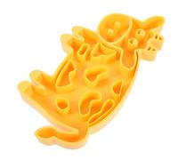 DECHOUS Comedero Lento para Perros y Mascotas Antiasfixia, Tazón de Alimentación Lenta de Plástico Resistente Amarillo, Cuenco para Mascotas Pequeño y Mediano, Adecuado para Controlar