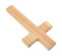 DECHOUS Cruz de Madera para Pared 20 CM Figura de Jesús Decoración Cristiana Religiosa Colgante para Altar y Hogar Adorno Católico Artesanal para Bautismo y Confirmación
