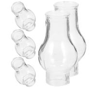 DECHOUS Cubierta de Vidrio para Lámpara de Aceite Vintage 5 Piezas Pantalla de Cristal Resistente al Viento para Lámpara de Queroseno Accesorio para Iluminación de Camping y Uso