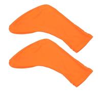 DECHOUS Cubrezapatos Elásticos y Resistentes al Desgaste para Senderismo, Polainas de Caña Alta Naranja, 1 Par L, Ideales para Actividades al Aire Libre y Viajes