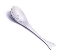 DECHOUS Cucharas Creativas Forma de Ballena Juego de 4 de Acero Inoxidable Antideslizantes y Libres de Óxido para Remover Café y Postres