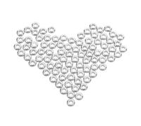 DECHOUS Cuentas Espaciadoras de Acero Inoxidable Planas Redondas 3X15 MM 200 Piezas para Pulseras y Collares DIY Orificio 12 MM Accesorios para Bisutería y Manualidades