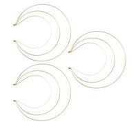 DECHOUS Diadema de Aro de Metal de Hierro Dorada 3 Piezas Tocado de Diosa Artesanal de 3 Capas para Bodas Fiestas y Graduaciones Diadema de Tiara Princesa Multifunción para Mujer