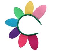 DECHOUS Diadema de Girasol Colorida para Mujer 1 Unidad Tamaño Único Accesorio Festivo para Halloween y Fiestas Cosplay Pétalos de Tela Cómodos