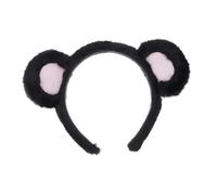 DECHOUS Diadema de Tela Negra Orejas de Oso Adorables para Mujer, Accesorio Creativo y Elástico Adecuado para Carnaval y Fiestas de Año