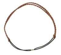 DECHOUS Diadema Trenzada Artesanal de Gamuza Retro con Diseño Doble Banda de Pelo Ajustable para Mujer y Niña Decoración Elegante para Cabello Rizado y Flequillo