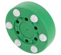 DECHOUS Disco de Hockey sobre Patines para Entrenamiento, 6 Piezas de Color Verde, Resistente para Competición en Interior y Exterior, Discos de Hockey Callejero y Manejo Avanzado