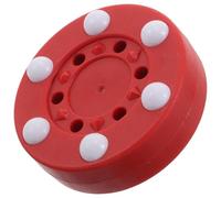 DECHOUS Disco y Mejor Control de Hockey sobre Patines de Plástico PP Rojo para Entrenamiento Profesional en Prácticas de Hockey sobre Tierra y Competencias
