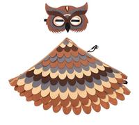 DECHOUS Disfraz de Búho para Pequeño Alas y Máscara de Fieltro Transpirable Disfraces de Animales Juegos de Rol y Fiestas de Halloween